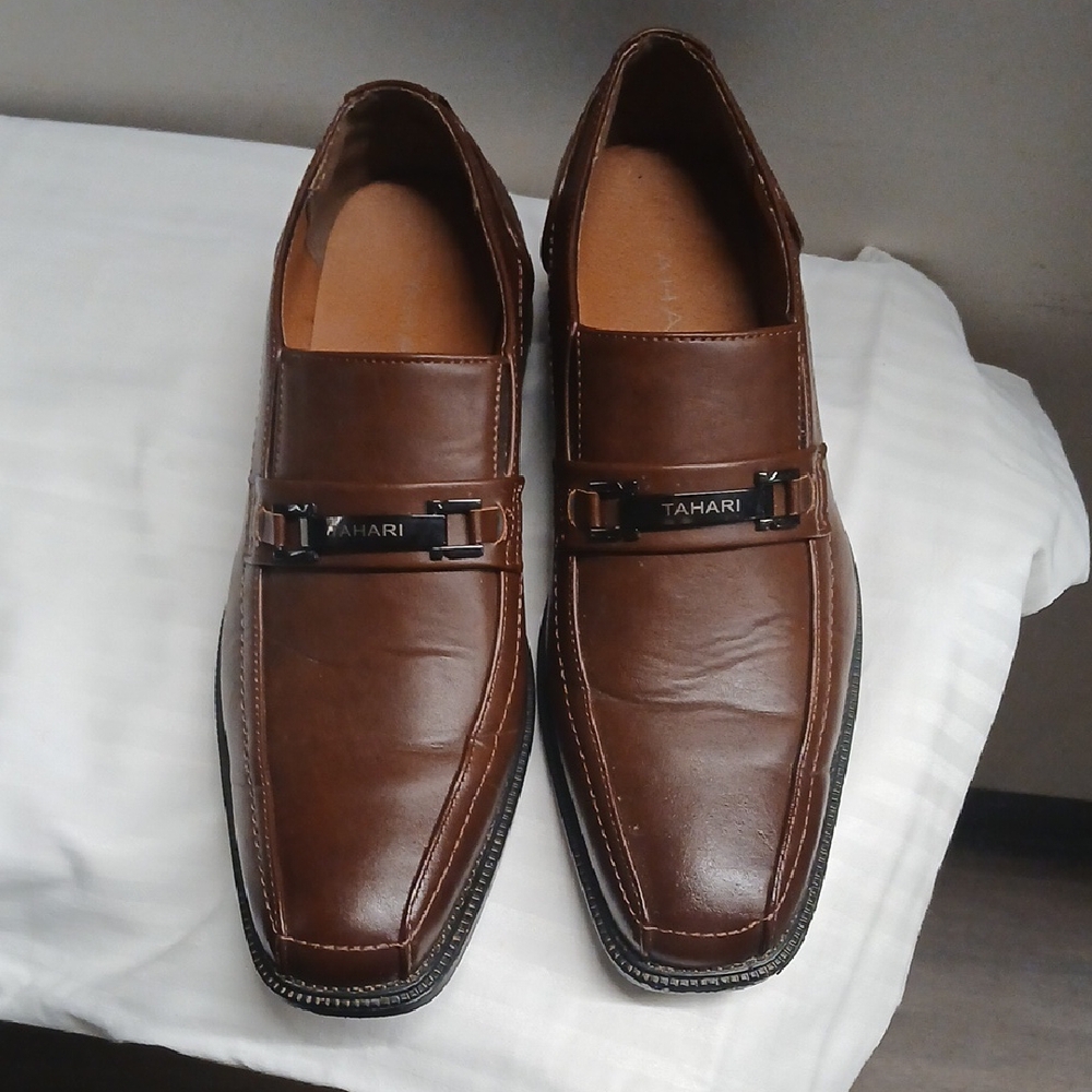 Tahari Men's Rich Brown Slip-On Loafers